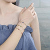 Oro Laminado Fancy Bracelet, Gold Filled Style Evil Eye and Elephant Design, Blue Resin Finish, Golden Finish, 03.326.0010.2.08 (07 MM Thickness, 8 Inches Length)