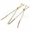 Oro Laminado Jewelry Supplies, Gold Filled Style with Multicolor and White Cubic Zirconia, Polished, Golden Finish, 08.63.0007.1