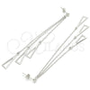 Sterling Silver Long Earring, Polished, Rhodium Finish, 02.366.0012