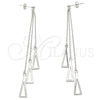 Sterling Silver Long Earring, Polished, Rhodium Finish, 02.366.0012
