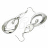 Sterling Silver Stud Earring, Teardrop Design, Polished, Rhodium Finish, 02.367.0021