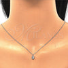 Sterling Silver Pendant Necklace, Polished, Rhodium Finish, 04.370.0001.16 (01 MM Thickness, 16 Inches Length)