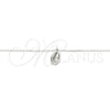 Sterling Silver Pendant Necklace, Polished, Rhodium Finish, 04.370.0001.16 (01 MM Thickness, 16 Inches Length)