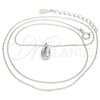 Sterling Silver Pendant Necklace, Polished, Rhodium Finish, 04.370.0001.16 (01 MM Thickness, 16 Inches Length)