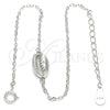 Sterling Silver Fancy Bracelet, Polished, Rhodium Finish, 03.370.0001.06 (02 MM Thickness, 6 Inches Length)