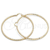 Oro Laminado Extra Large Hoop, Gold Filled Style Diamond Cutting Finish, Golden Finish, 02.213.0156.80