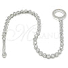 Sterling Silver Fancy Bracelet, with White Cubic Zirconia, Polished, Rhodium Finish, 03.286.0002.08 (04 MM Thickness, 8 Inches Length)
