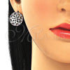Rhodium Plated Stud Earring, with Multicolor Micro Pave, Polished, Rhodium Finish, 02.233.0018.3