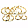 Oro Laminado Extra Large Hoop, Gold Filled Style Hollow Design, Polished, Golden Finish, 02.261.0050.70