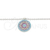 Sterling Silver Pendant Necklace, with Multicolor Cubic Zirconia, Polished, Rhodium Finish, 04.336.0217.16 (02 MM Thickness, 16 Inches Length)