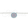 Sterling Silver Pendant Necklace, with Multicolor Cubic Zirconia, Polished, Rhodium Finish, 04.336.0220.16 (02 MM Thickness, 16 Inches Length)