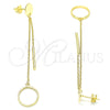 Sterling Silver Long Earring, Polished, Golden Finish, 02.186.0195.1