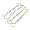 Sterling Silver Long Earring, Polished, Golden Finish, 02.186.0195.1