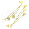 Sterling Silver Long Earring, Polished, Golden Finish, 02.186.0196.1