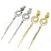 Sterling Silver Long Earring, Polished, Golden Finish, 02.186.0206.1