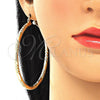 Oro Laminado Extra Large Hoop, Gold Filled Style Diamond Cutting Finish, Golden Finish, 02.170.0228.70