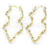 Oro Laminado Small Hoop, Gold Filled Style Twist Design, Polished, Golden Finish, 02.170.0302.20