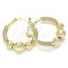 Oro Laminado Small Hoop, Gold Filled Style Diamond Cutting Finish, Golden Finish, 02.170.0305.25
