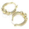 Oro Laminado Small Hoop, Gold Filled Style Diamond Cutting Finish, Golden Finish, 02.170.0305.25