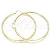 Oro Laminado Extra Large Hoop, Gold Filled Style Polished, Golden Finish, 02.213.0159.70