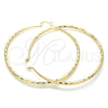 Oro Laminado Extra Large Hoop, Gold Filled Style Diamond Cutting Finish, Golden Finish, 02.213.0161.70
