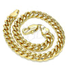 Oro Laminado Basic Bracelet, Gold Filled Style Miami Cuban Design, Polished, Golden Finish, 04.63.1400.07 (160 Gauge, 06 MM Thickness, 8 Inches Length)