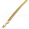 Oro Laminado Basic Bracelet, Gold Filled Style Miami Cuban Design, Polished, Golden Finish, 5.223.010.07 (08 MM Thickness, 7 Inches Length)
