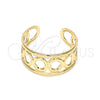 Oro Laminado Toe Ring, Gold Filled Style Infinite Design, Polished, Golden Finish, 01.376.0006 (One size fits all)
