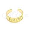Oro Laminado Toe Ring, Gold Filled Style Evil Eye Design, Polished, Golden Finish, 01.117.0009 (One size fits all)