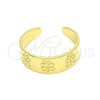 Oro Laminado Toe Ring, Gold Filled Style Butterfly Design, Polished, Golden Finish, 01.117.0010 (One size fits all)