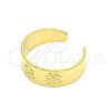 Oro Laminado Toe Ring, Gold Filled Style Butterfly Design, Polished, Golden Finish, 01.117.0010 (One size fits all)