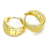 Oro Laminado Huggie Hoop, Gold Filled Style Polished, Golden Finish, 02.195.0121.15