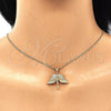 Oro Laminado Pendant Necklace, Gold Filled Style Angel Design, with White Micro Pave, Polished, Golden Finish, 04.342.0016.20 (02 MM Thickness, 20 Inches Length)
