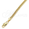 Oro Laminado Basic Anklet, Gold Filled Style Polished, Golden Finish, 04.63.1403.10 (Thickness, 10 Inches Length)