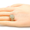Oro Laminado Elegant Ring, Gold Filled Style Turtle Design, Polished, Golden Finish, 01.351.0011.09 (Size 9)