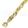 Oro Laminado Basic Bracelet, Gold Filled Style Rolo Design, Polished, Golden Finish, 03.319.0008.08 (12 MM Thickness, 8 Inches Length)