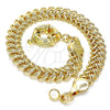 Oro Laminado Basic Bracelet, Gold Filled Style Polished, Golden Finish, 03.145.0009.08 (08 MM Thickness, 8 Inches Length)