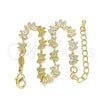 Oro Laminado Fancy Bracelet, Gold Filled Style Butterfly Design, Polished, Golden Finish, 03.145.0012.08 (06 MM Thickness, 8 Inches Length)