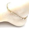Oro Laminado Basic Anklet, Gold Filled Style Figaro Design, Polished, Golden Finish, 04.319.0004.10 (04 MM Thickness, 10 Inches Length)