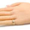 Oro Laminado Toe Ring, Gold Filled Style Heart Design, Polished, Golden Finish, 01.233.0026 (One size fits all)