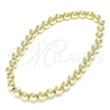 Oro Laminado Fancy Bracelet, Gold Filled Style Expandable Bead and Ball Design, Polished, Golden Finish, 03.299.0037.07 (06 MM Thickness, 7 Inches Length)