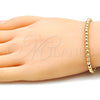 Oro Laminado Fancy Bracelet, Gold Filled Style Polished, Golden Finish, 03.93.0015.08 (04 MM Thickness, 8 Inches Length)