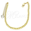 Oro Laminado Fancy Bracelet, Gold Filled Style Polished, Golden Finish, 03.93.0015.08 (04 MM Thickness, 8 Inches Length)