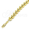 Oro Laminado Fancy Bracelet, Gold Filled Style Polished, Golden Finish, 03.93.0016.08 (08 MM Thickness, 8 Inches Length)