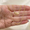 Oro Laminado Basic Necklace, Gold Filled Style Miami Cuban Design, Polished, Golden Finish, 04.09.0178.16 (16 Inches Length)