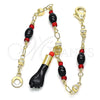 Oro Laminado Charm Bracelet, Gold Filled Style Polished, Golden Finish, 03.213.0096.06 (05 MM Thickness, 6 Inches Length)