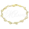 Oro Laminado Fancy Bracelet, Gold Filled Style Elephant Design, Polished, Golden Finish, 03.326.0013.07 (06 MM Thickness, 7 Inches Length)