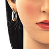 Oro Laminado Small Hoop, Gold Filled Style Polished, Tricolor, 02.170.0318.1.20