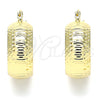 Oro Laminado Small Hoop, Gold Filled Style Diamond Cutting Finish, Golden Finish, 02.170.0356.20