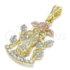 Oro Laminado Religious Pendant, Gold Filled Style Polished, Golden Finish, 05.380.0010